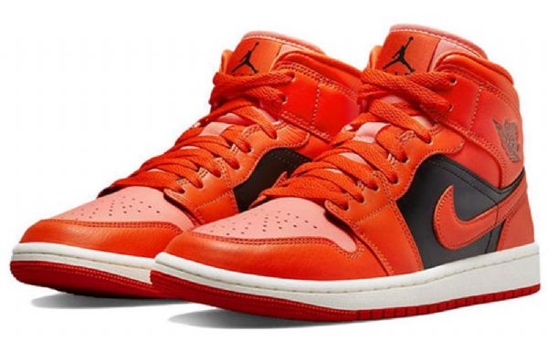 Nike Air Jordan 1 Mid Tops Se Retro Basketball Sko Til Damer Orange