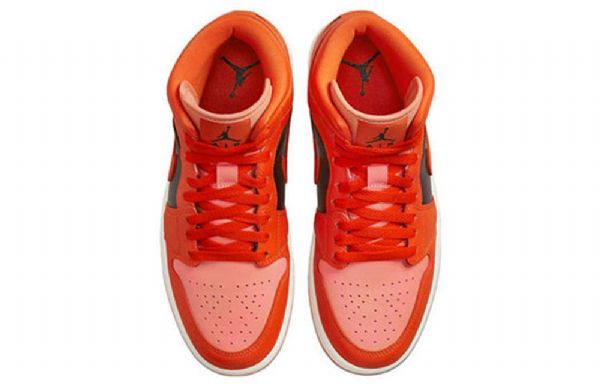 Nike Air Jordan 1 Mid Tops Se Retro Basketball Sko Til Damer Orange