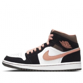 Nike Air Jordan 1 Mid Tops Se Retro Basketball Sko Til Damer Sort Coral