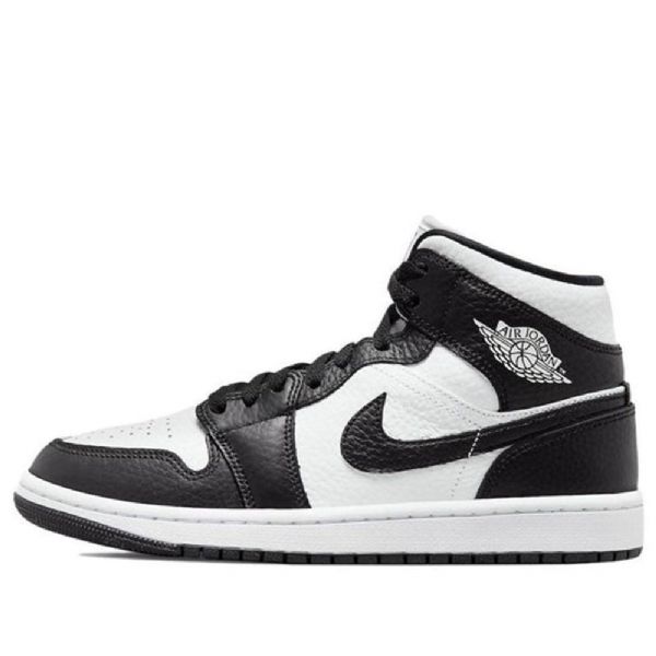 Nike Air Jordan 1 Mid Tops Se Retro Basketball Sko Til Damer Sort Hvid