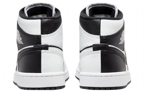Nike Air Jordan 1 Mid Tops Se Retro Basketball Sko Til Damer Sort Hvid