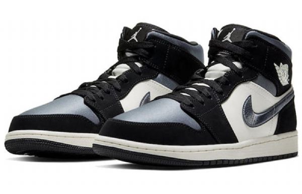Nike Air Jordan 1 Mid Tops Se Retro Basketball Sko Til Mænd Grå
