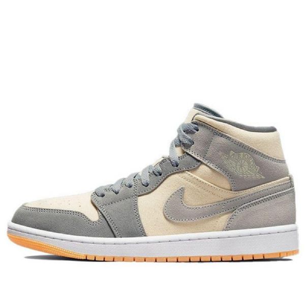 Nike Air Jordan 1 Mid Tops Se Retro Basketball Sko Til Mænd Grå