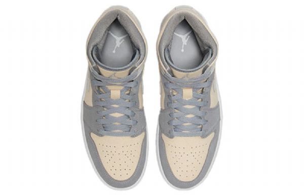 Nike Air Jordan 1 Mid Tops Se Retro Basketball Sko Til Mænd Grå