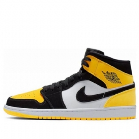 Nike Air Jordan 1 Mid Tops Se Retro Basketball Sko Til Mænd Gul