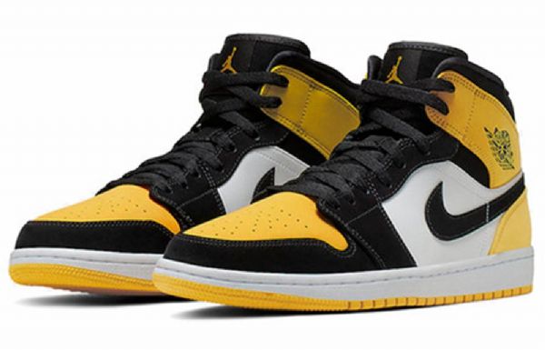 Nike Air Jordan 1 Mid Tops Se Retro Basketball Sko Til Mænd Gul