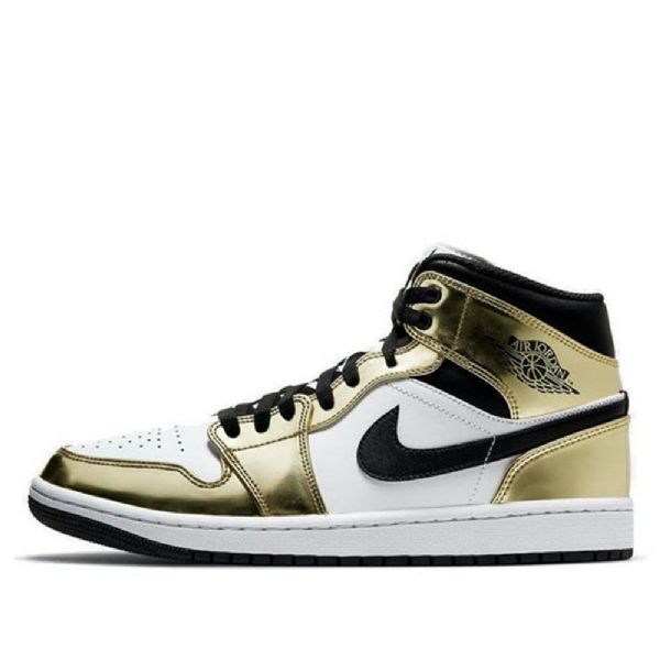 Nike Air Jordan 1 Mid Tops Se Retro Basketball Sko Til Mænd Guld
