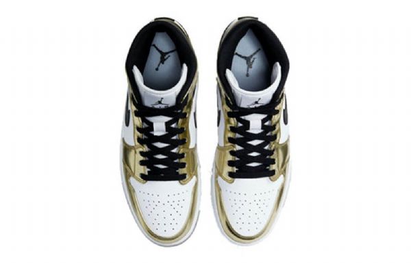 Nike Air Jordan 1 Mid Tops Se Retro Basketball Sko Til Mænd Guld