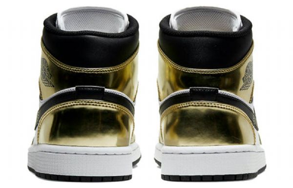 Nike Air Jordan 1 Mid Tops Se Retro Basketball Sko Til Mænd Guld