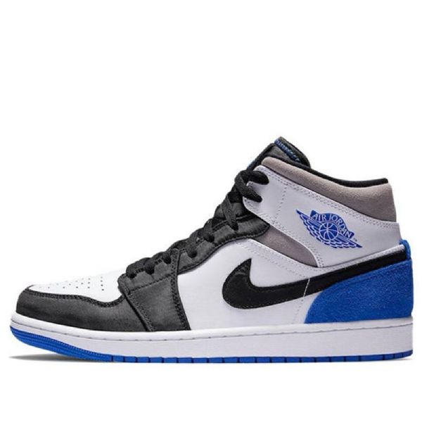 Nike Air Jordan 1 Mid Tops Se Retro Basketball Sko Til Mænd Kongeblå Sort