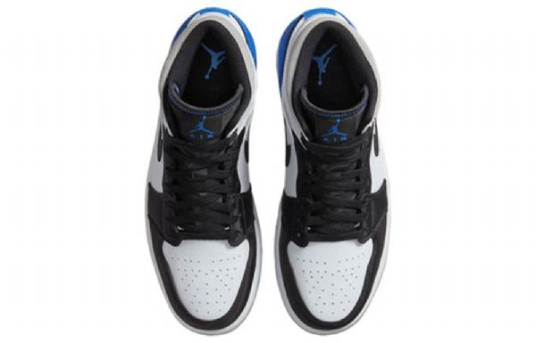Nike Air Jordan 1 Mid Tops Se Retro Basketball Sko Til Mænd Kongeblå Sort
