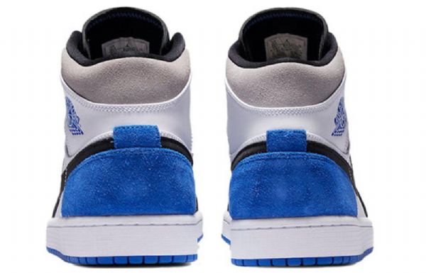 Nike Air Jordan 1 Mid Tops Se Retro Basketball Sko Til Mænd Kongeblå Sort