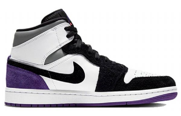 Nike Air Jordan 1 Mid Tops Se Retro Basketball Sko Til Mænd Lilla