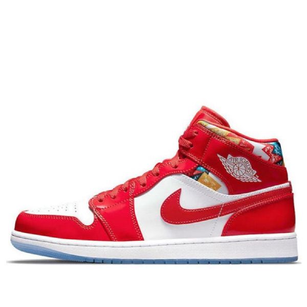 Nike Air Jordan 1 Mid Tops Se Retro Basketball Sko Til Mænd Rød Hvid