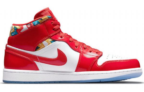 Nike Air Jordan 1 Mid Tops Se Retro Basketball Sko Til Mænd Rød Hvid