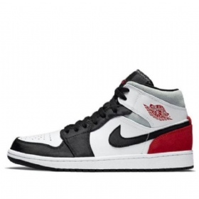 Nike Air Jordan 1 Mid Tops Se Retro Basketball Sko Til Mænd Rød Sort