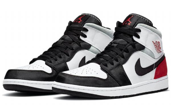 Nike Air Jordan 1 Mid Tops Se Retro Basketball Sko Til Mænd Rød Sort