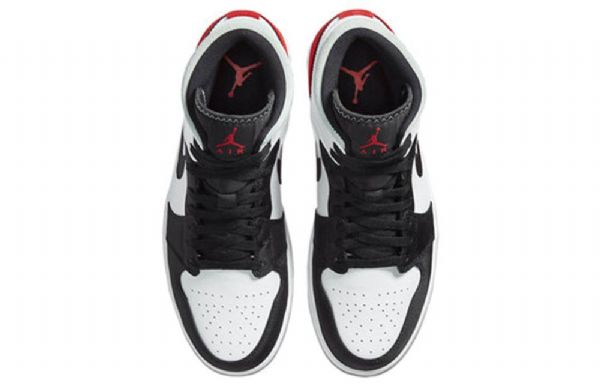 Nike Air Jordan 1 Mid Tops Se Retro Basketball Sko Til Mænd Rød Sort