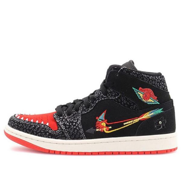Nike Air Jordan 1 Mid Tops Se Retro Basketball Sko Til Mænd Sort