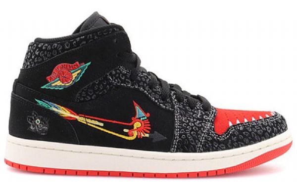 Nike Air Jordan 1 Mid Tops Se Retro Basketball Sko Til Mænd Sort