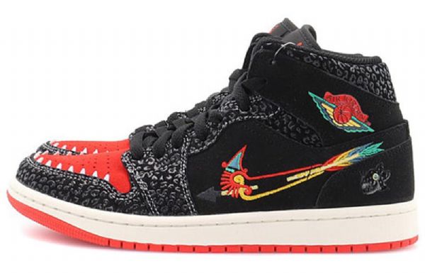Nike Air Jordan 1 Mid Tops Se Retro Basketball Sko Til Mænd Sort