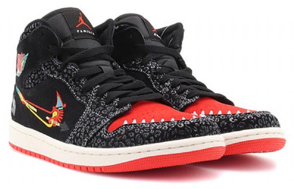 Nike Air Jordan 1 Mid Tops Se Retro Basketball Sko Til Mænd Sort