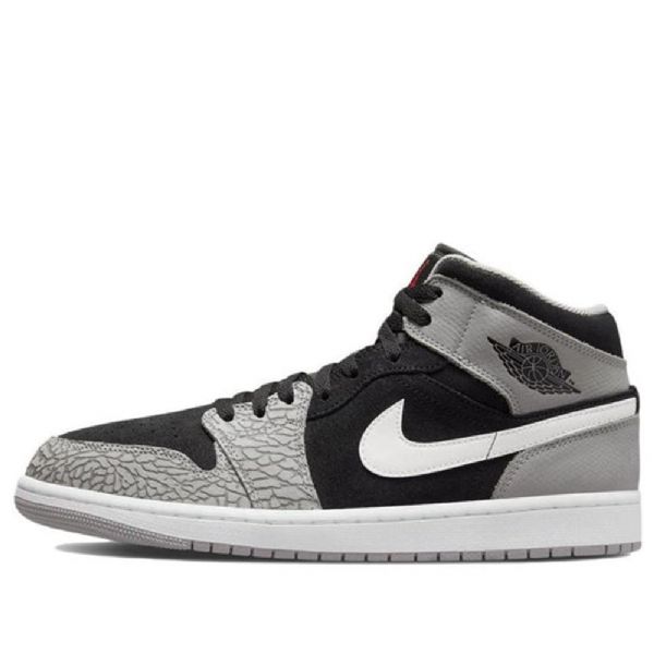 Nike Air Jordan 1 Mid Tops Se Retro Basketball Sko Til Mænd Sort Grå