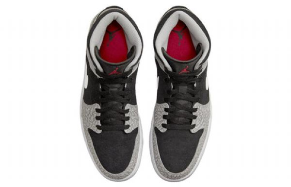 Nike Air Jordan 1 Mid Tops Se Retro Basketball Sko Til Mænd Sort Grå