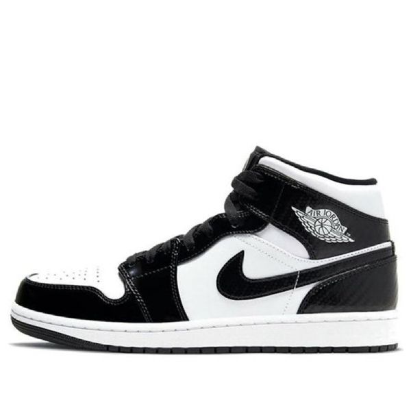 Nike Air Jordan 1 Mid Tops Se Retro Basketball Sko Til Mænd Sort Hvid
