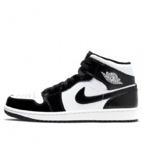 Nike Air Jordan 1 Mid Tops Se Retro Basketball Sko Til Mænd Sort Hvid