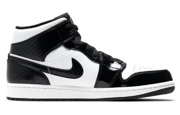 Nike Air Jordan 1 Mid Tops Se Retro Basketball Sko Til Mænd Sort Hvid
