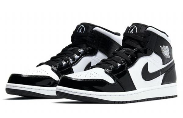 Nike Air Jordan 1 Mid Tops Se Retro Basketball Sko Til Mænd Sort Hvid