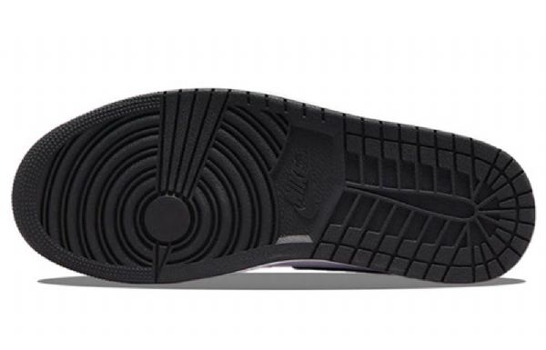 Nike Air Jordan 1 Mid Tops Se Retro Basketball Sko Til Mænd Sort Lilla