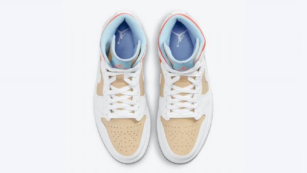 Nike Air Jordan 1 Mid Tops Se Sesamsko Til Mænd Flerfarvet