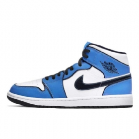 Nike Air Jordan 1 Mid Tops Se Signal Sko Til Damer Blå