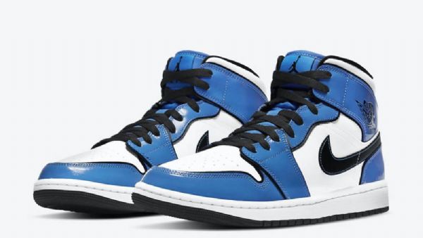 Nike Air Jordan 1 Mid Tops Se Signal Sko Til Damer Blå