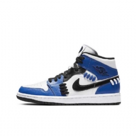 Nike Air Jordan 1 Mid Tops Se Sisterhood Sko Til Damer Blå