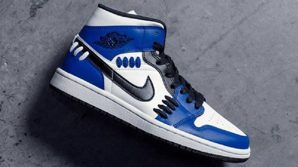 Nike Air Jordan 1 Mid Tops Se Sisterhood Sko Til Mænd Blå