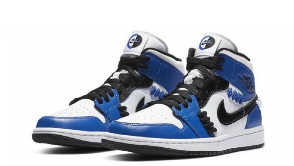 Nike Air Jordan 1 Mid Tops Se Sisterhood Sko Til Mænd Blå