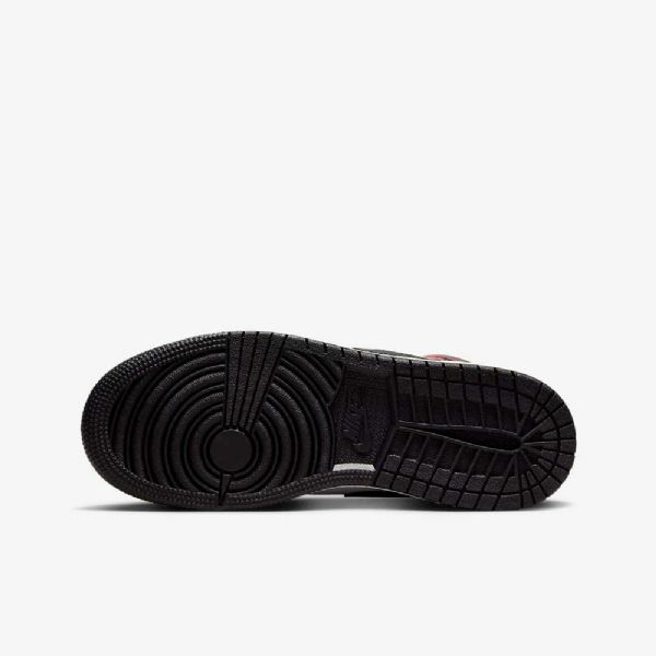 Nike Air Jordan 1 Mid Tops Se Sko Til Børn Sort Hvid