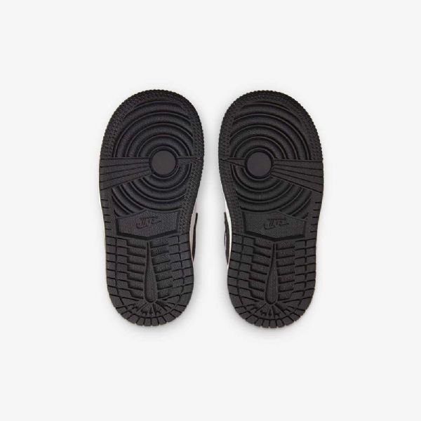 Nike Air Jordan 1 Mid Tops Se Sko Til Børn Sort Hvid