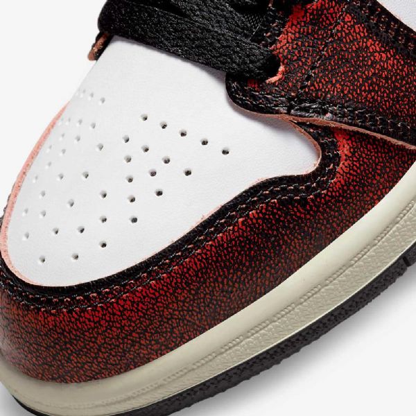 Nike Air Jordan 1 Mid Tops Se Sko Til Børn Sort Hvid