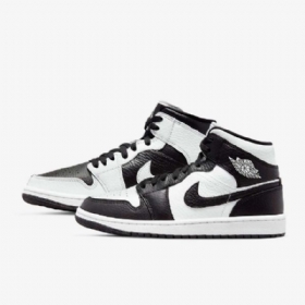 Nike Air Jordan 1 Mid Tops Se Sko Til Damer Hvid Sort