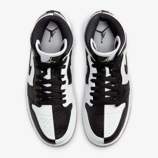 Nike Air Jordan 1 Mid Tops Se Sko Til Damer Hvid Sort