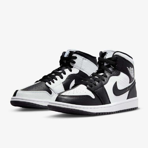 Nike Air Jordan 1 Mid Tops Se Sko Til Damer Hvid Sort