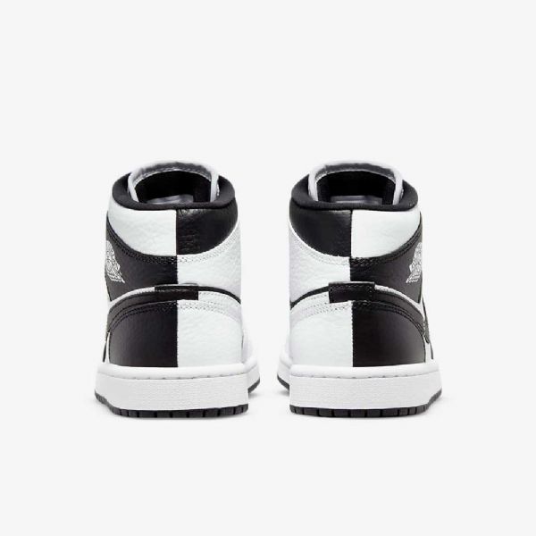 Nike Air Jordan 1 Mid Tops Se Sko Til Damer Hvid Sort