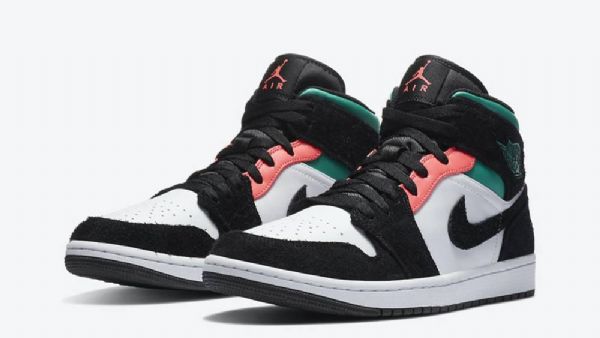 Nike Air Jordan 1 Mid Tops Se South Beach Sko Til Damer Sort