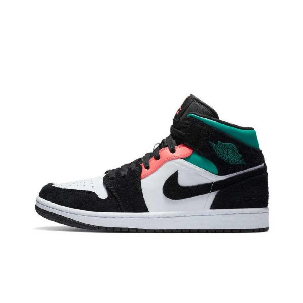 Nike Air Jordan 1 Mid Tops Se South Beach Sko Til Mænd Sort