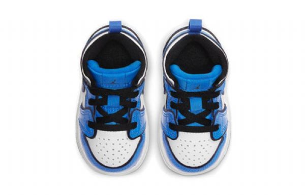 Nike Air Jordan 1 Mid Tops Se Td Retro Basketball Sko Til Børn Blå