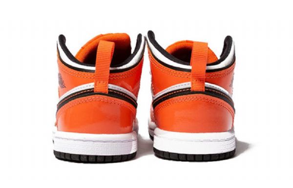 Nike Air Jordan 1 Mid Tops Se Td Retro Basketball Sko Til Børn Orange